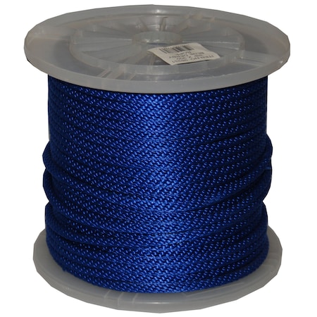 T.W. Evans Cordage Co. 5/8. x 200 ft. Solid Braid Multi-Filament Polypropylene Derby Rope Blue 98016